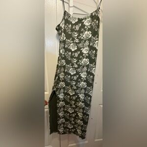 Floral Green Maxi Dress